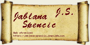 Jablana Spenčić vizit kartica
